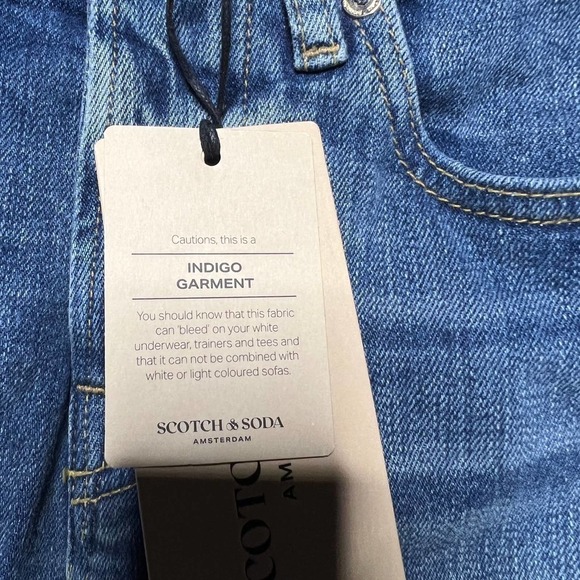 NWT Scotch & Soda Mens Blue Denim Ralston Style Slim Fit Jeans Medium Wash 28x32 - Picture 10 of 12